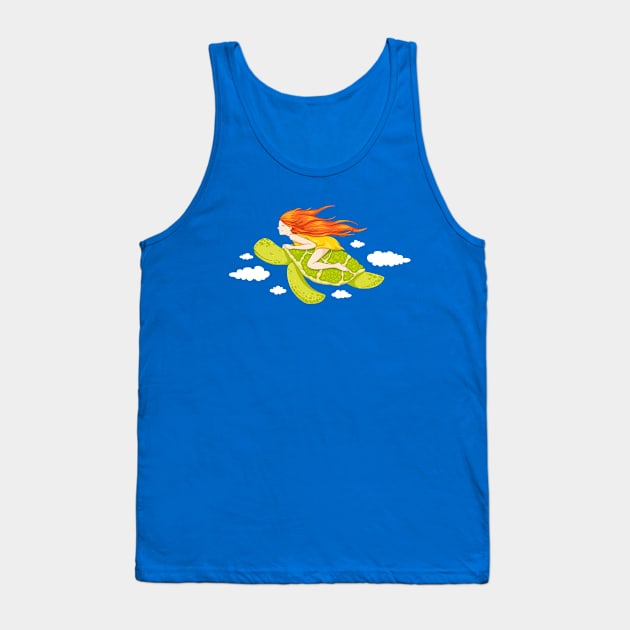 The Flying Turtle Tank Top by spookylili